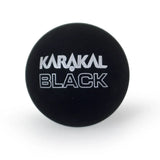 The Karakal Black Competition Racketball Ball is a WSF approved black ball with "Karakal Black Racketball Ball" in white letters, ideal for use on any squash court.