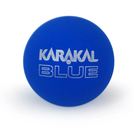 The Karakal Black Competition Racketball Ball is a blue ball branded by Karakal—perfect for training or matches on any court.