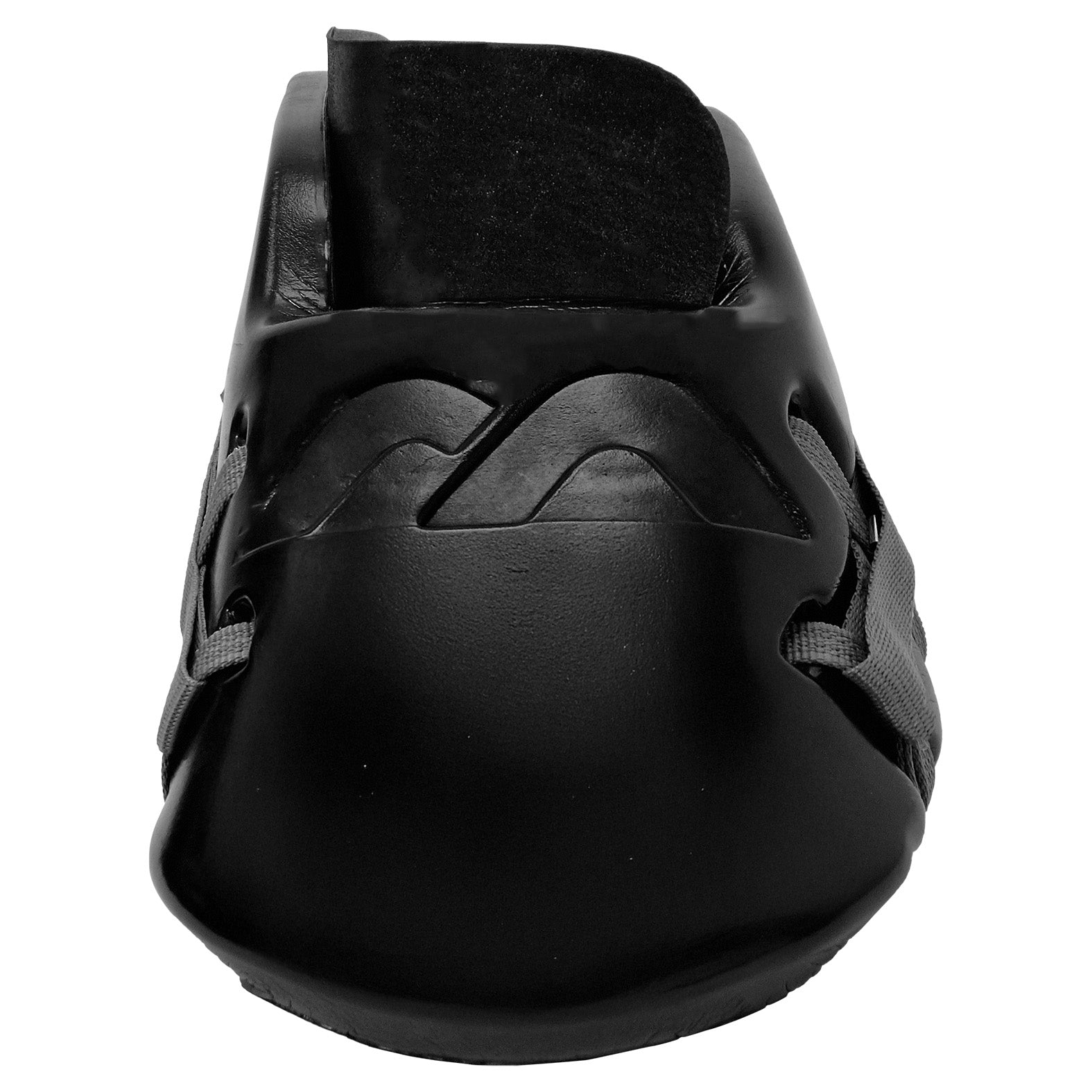 The Mercian Genesis 2 Kickers by Mercian are black shoes with a black strap, made from high-density foam and offering a custom-fit design for enhanced comfort and support.