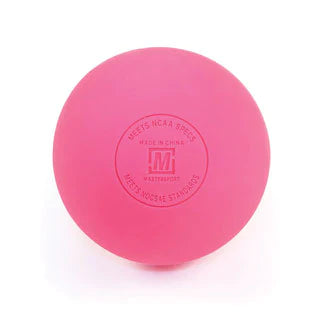 The Mastersport Lacrosse Balls by Mastersport come in neon pink, feature text and a logo on one side, are waterproof, NCAA approved, and meet all NFHS specifications for regulation rubber balls.