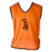 The Kookaburra Hockey Training Bibs by Kookaburra are orange, lightweight mesh pinnies with black trim and a bird-on-ball outline on the front—ideal breathable bibs for training.