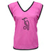 The Kookaburra Hockey Training Bibs by Kookaburra are pink with black trim, featuring a minimalist bird and ball logo. Made from breathable, lightweight mesh, they’re ideal as training bibs.