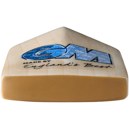 The Gunn & Moore Maxi DXM Senior Cricket Bat 2026 features a wooden mallet with a flat rubber striking surface, blue GM logo, and "Made by England's Best" text—ideal for preparing your power hitter bat.