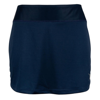 The gil Gilbert Atom Skort is a navy blue polyester skort featuring a wide elasticated waistband and a smooth, simple design for comfort and freedom of movement.