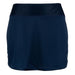 The gil Gilbert Atom Skort is a navy blue polyester skort featuring a wide elasticated waistband and a smooth, simple design for comfort and freedom of movement.