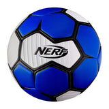 The Nerf Proshot Soccer Ball by Nerf features a durable blue and white design with bold lettering, making it perfect for kids and hours of fun play.