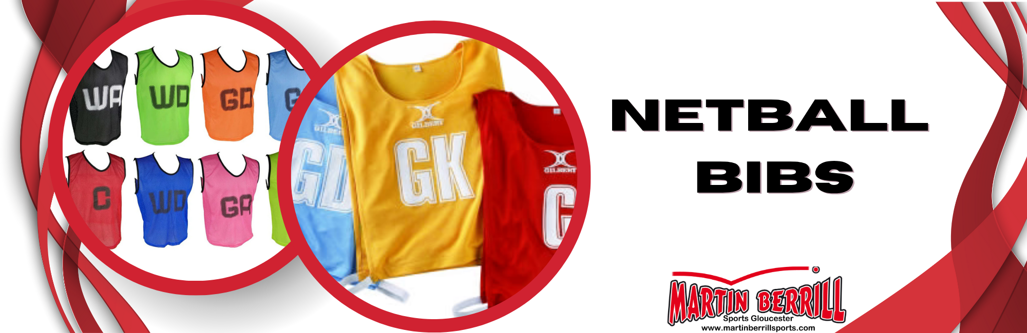 Netball Bibs from main brands. Conquer the court