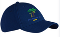 The Gray Nicolls Old Down CC Cricket Cap is a dark blue, adjustable cap featuring an embroidered green tree, cricket stumps, and “OLD DOWN CC 1843” in blue and yellow on the front.