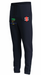 The Gray Nicolls Old Down CC GTS Men's Training Trousers are navy blue, slim fit with an elasticated waist, embroidered tree emblem and "Old Down CC 1843" on the left thigh, plus a red-white-black logo on the right.