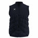 The Gilbert GTS Body Warmer by Gilbert is a dark navy, sleeveless padded vest with a front zipper and a small white logo on the left chest, shown on a plain white background.