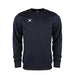The Gilbert Atom Sweatshirt by Gilbert is a black, long-sleeve crew-neck made from soft cotton fleece with a small white logo on the left chest. Ideal for training apparel, shown against a white background.