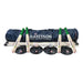 The Aresson Teambuilder Rounders Set includes four bats, four bases, several white poles, and a large navy Aresson carrying bag—ideal for secondary school practice games and neatly arranged for display.