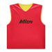 The Mitre Reversible Training Bib features a red exterior and yellow interior, with the Mitre brand name printed in black on the front.