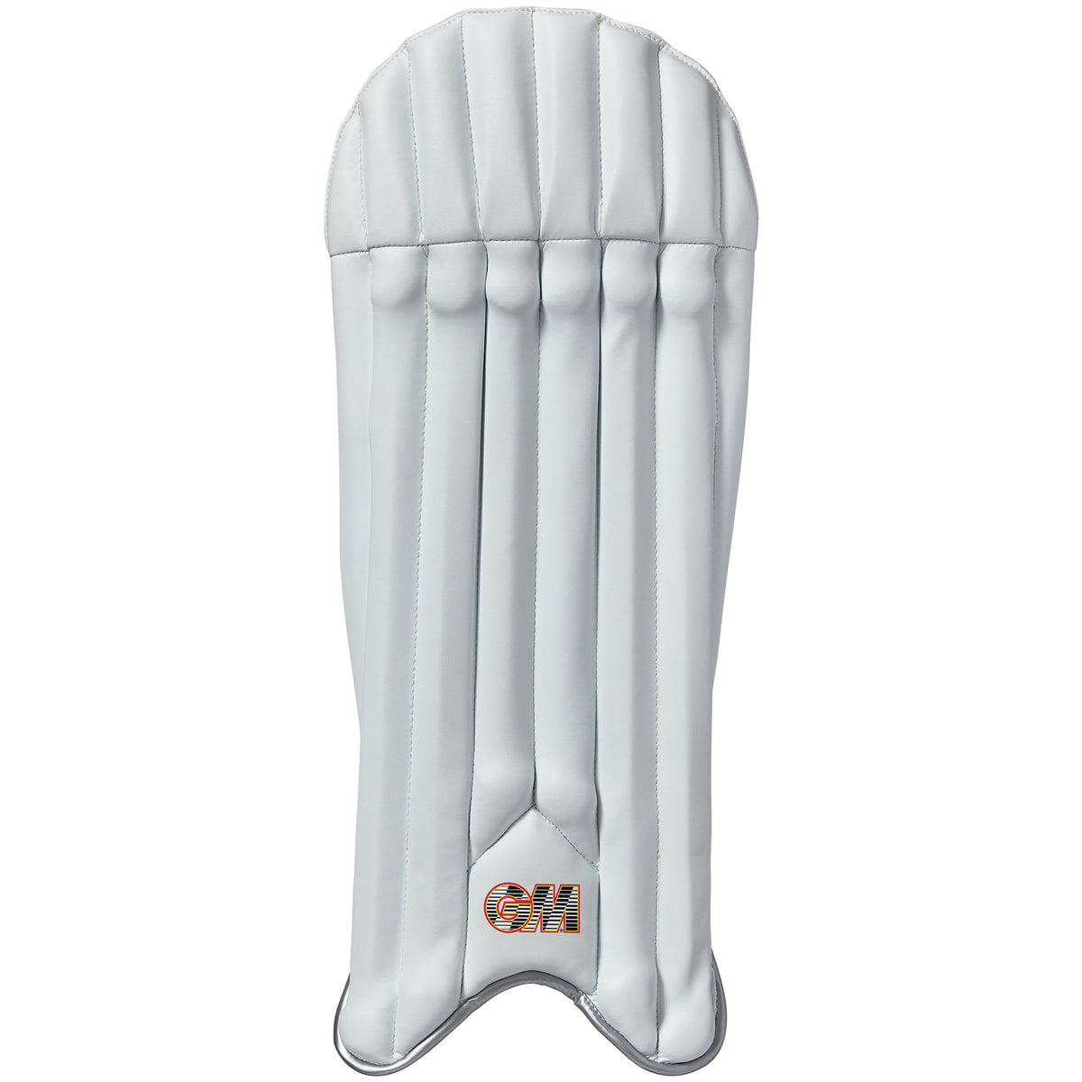 The Gunn & Moore Rival Wicket Keeping Pads 2026 offer lightweight, durable protection with vertical padding lines and feature the GM logo at the bottom center—ideal for cricket players seeking quality pads.