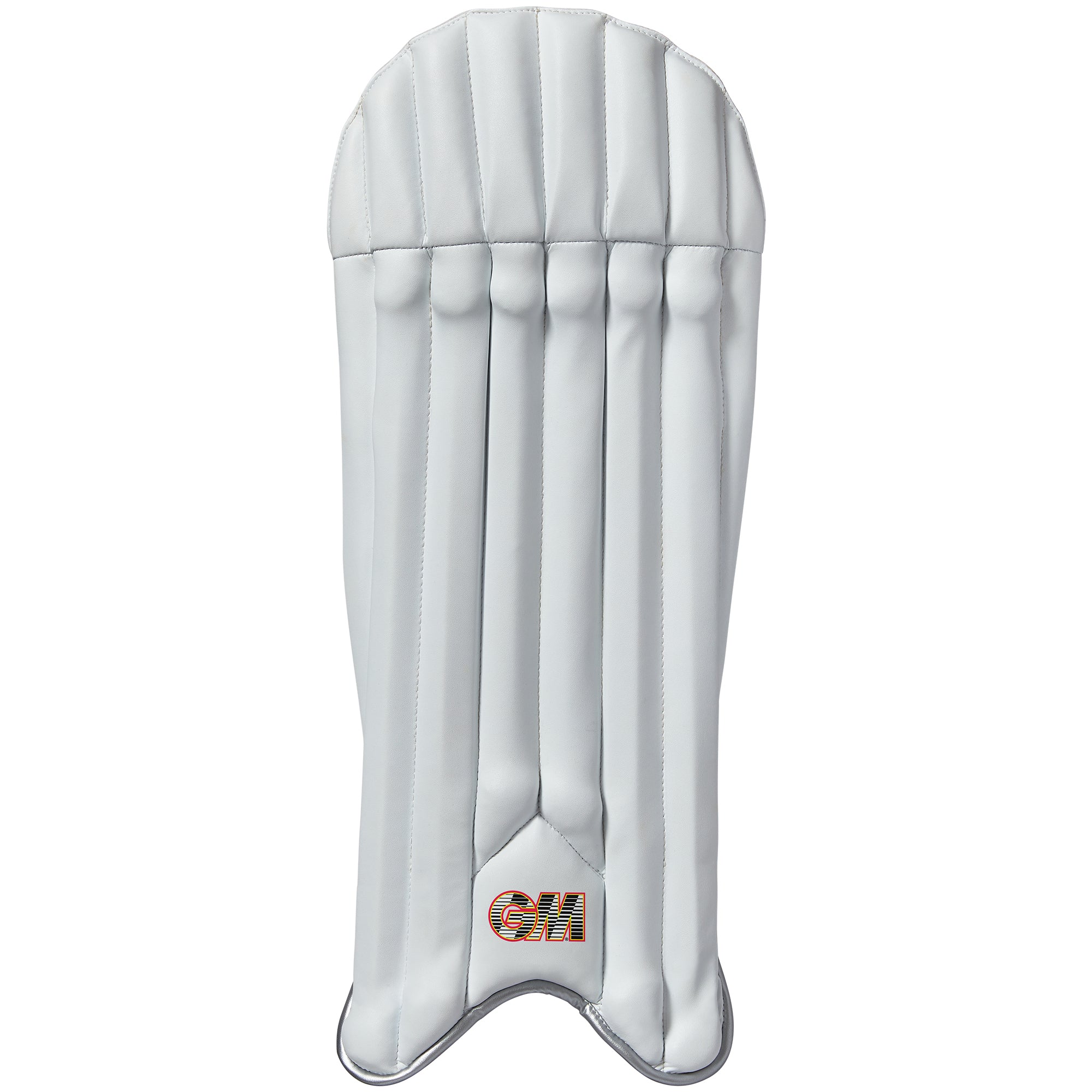 The Gunn & Moore Rival Wicket Keeping Pads 2026 offer lightweight, durable protection with vertical padding lines and feature the GM logo at the bottom center—ideal for cricket players seeking quality pads.