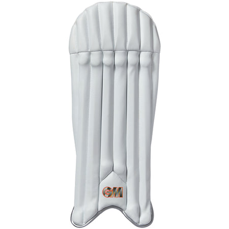 The Gunn & Moore Rival Wicket Keeping Pads 2026 offer lightweight, durable protection with vertical padding lines and feature the GM logo at the bottom center—ideal for cricket players seeking quality pads.