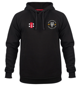 The Rockhampton CC Velocity Hoodie - Senior by Gray Nicolls features the club logo on the left chest, a small red and white logo on the right chest, plus hood drawstrings.