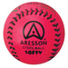 The Aresson Softy Stoolball - Pink features bold black stitching and the brand logo on the front—ideal for indoor stoolball games.