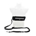 The Six Peaks LED Dog Lead Running Belt, by Six Peaks, is shown on a white mannequin torso. This black hands-free waist belt has an adjustable strap, bungee section, and a secure clip for your pet.