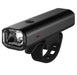 The Six Peaks Cycling Front Light by Six Peaks features a rectangular LED lens, top power button, side red indicator, and adjustable rubber strap. USB rechargeable, it delivers up to 400 lumens for safe night rides.