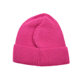 The Six Peaks Beanie by Six Peaks comes in hot pink and features a knit design with a folded cuff, shown on a white background—an ideal winter hat to brighten up cold days.
