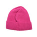 The Six Peaks Beanie by Six Peaks comes in hot pink and features a knit design with a folded cuff, shown on a white background—an ideal winter hat to brighten up cold days.