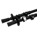 Close-up of Six Peaks Stride Walking Poles—black, adjustable poles with secure locks, rubber tips, and circular grips for stability. Essential hiking gear from Six Peaks for tackling rough terrain.