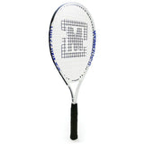 The Mastersport Tennis Racket by Mastersport features a white oversized head, black grip, and bold W logo on the strings, standing upright against a plain white background—perfect for schools or recreational use.
