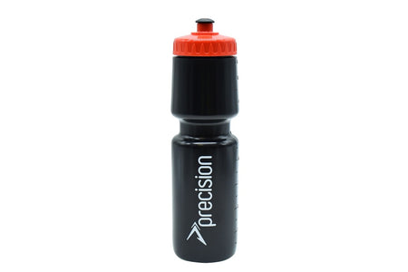Black 750ml Precision Water Bottle with a red pull-top cap and white logo on the side.