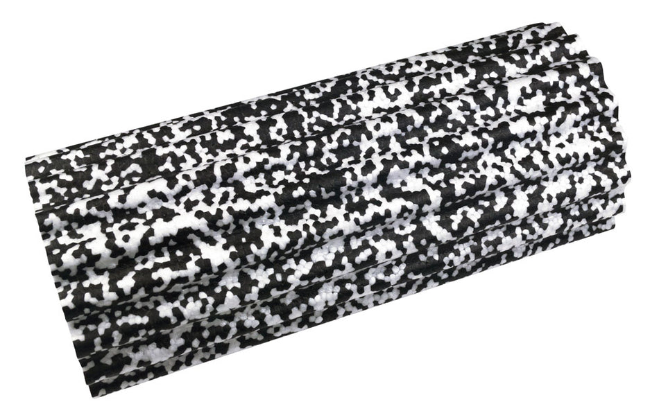 The Urban Fitness Foam Massage Roller by Urban Fitness, in white/black, is a high-density roller ideal for muscle massage and physical therapy, providing deep tissue relief and aiding recovery; shown on a white background.