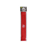 A 12-inch red Urban Fitness Resistance Band Loop, featuring the Urban Fitness logo on both the band and its clear plastic packaging, made from natural latex and displayed vertically.