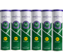 Six tins of Slazenger Wimbledon 4 Ball Tin—featuring official green, white, and purple Wimbledon branding—provide two dozen balls ideal for play on any grass court.