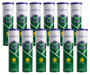 Twelve Slazenger Wimbledon 4 Ball Tins (48 balls) are arranged in rows, each with the purple Wimbledon logo and yellow Slazenger branding—the official grass court ball.