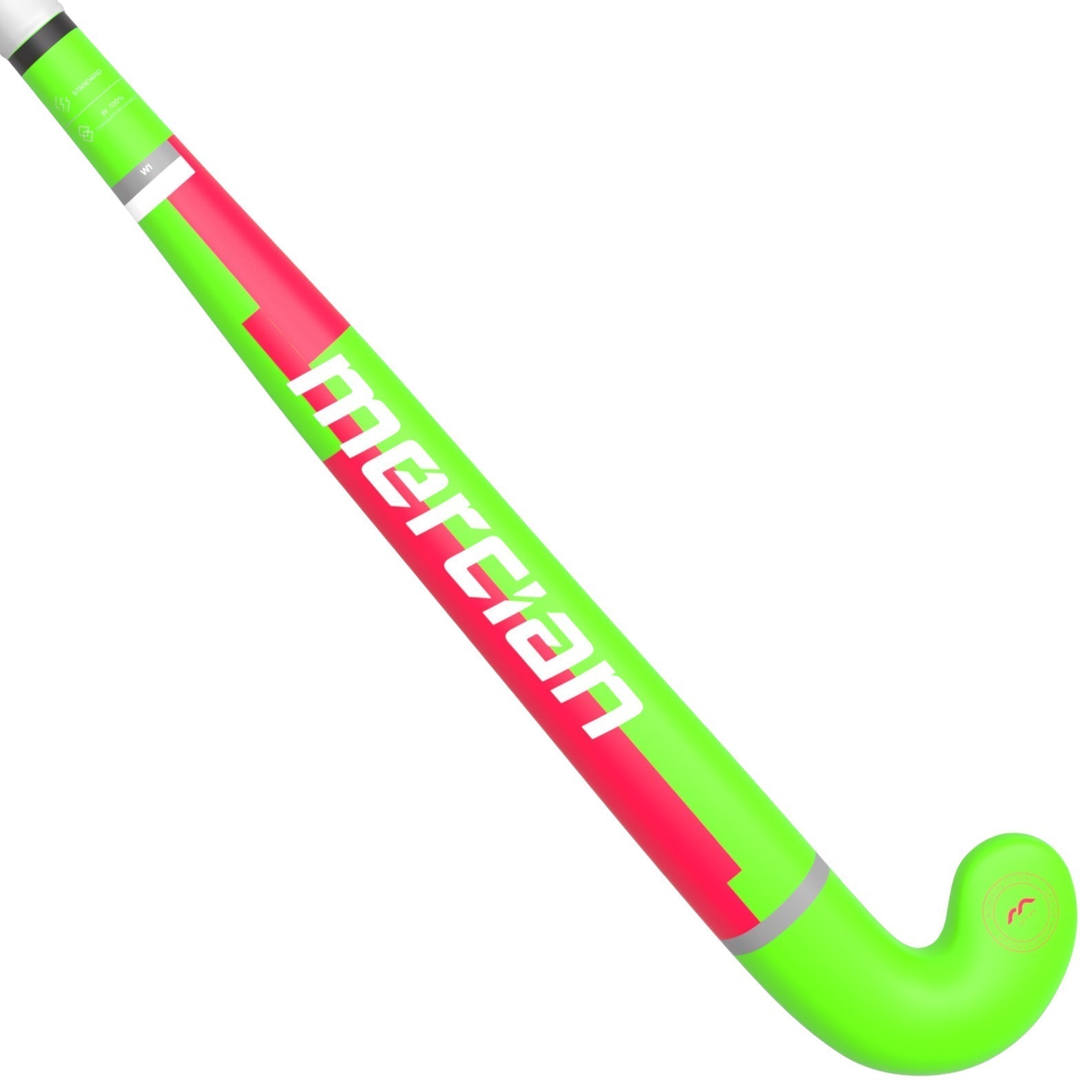 The Mercian Genesis Wood Hockey Stick for youth, available in 22" to 32" sizes, features the Mercian brand name along the shaft.