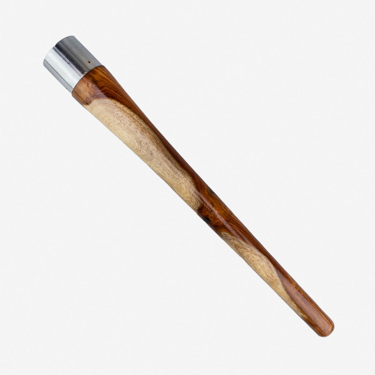 The Kookaburra Gripping Cone by Kookaburra is a handcrafted wooden accessory with a polished finish and silver metal tip, inspired by premium cricket gear, presented against a plain white background.