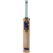 The Gunn & Moore Brava DXM Senior Cricket Bat features a light English willow blade, a grey Pro-Lite grip, and blue-purple GM branding on the blade and toe.