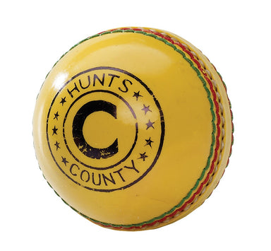 Hunts County Indoor Cricket Ball in Yellow 4oz