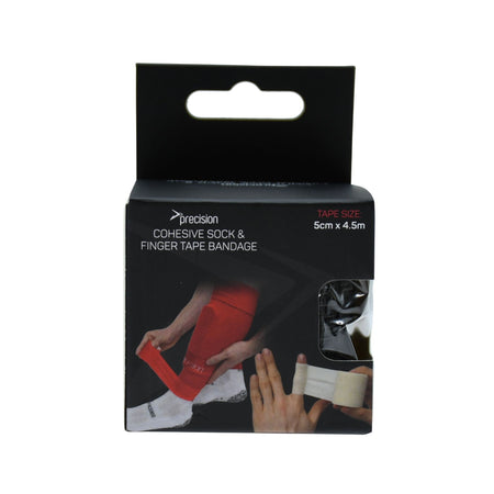 Precision Cohesive Sock & Finger Tape Bandage in Black, retail box front view