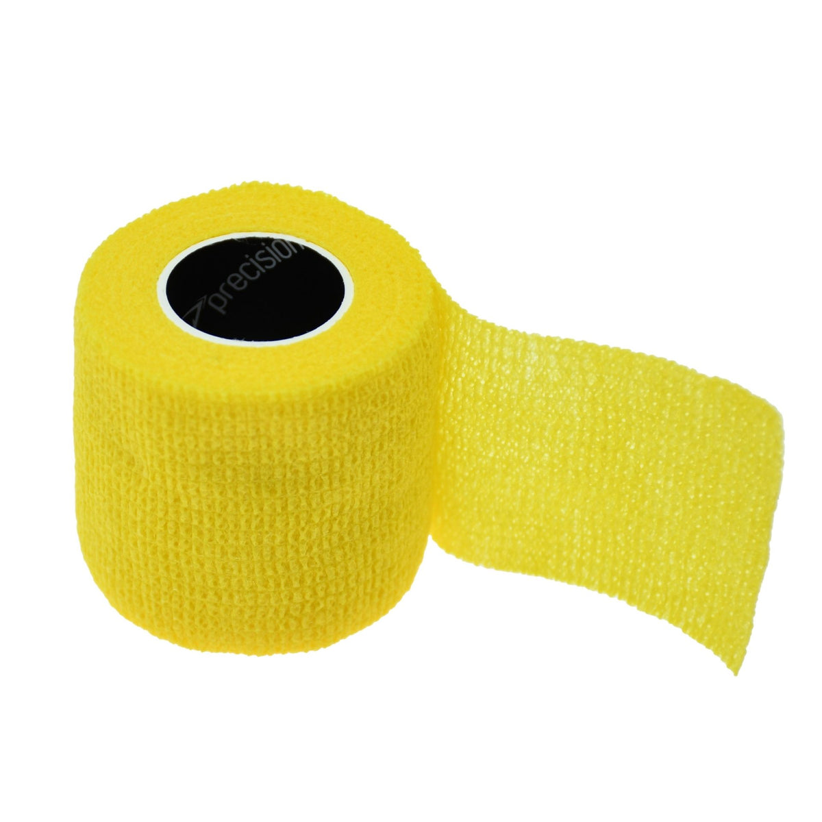 Precision Cohesive Sock & Finger Tape in Yellow, unrolled 5cm cohesive bandage