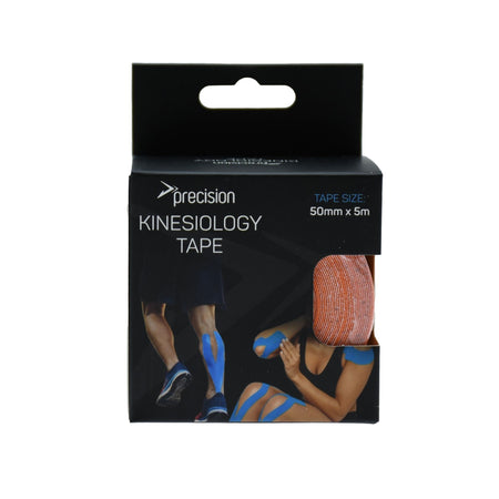 Precision Kinesiology Tape 50mm x 5m in Orange, retail box front view