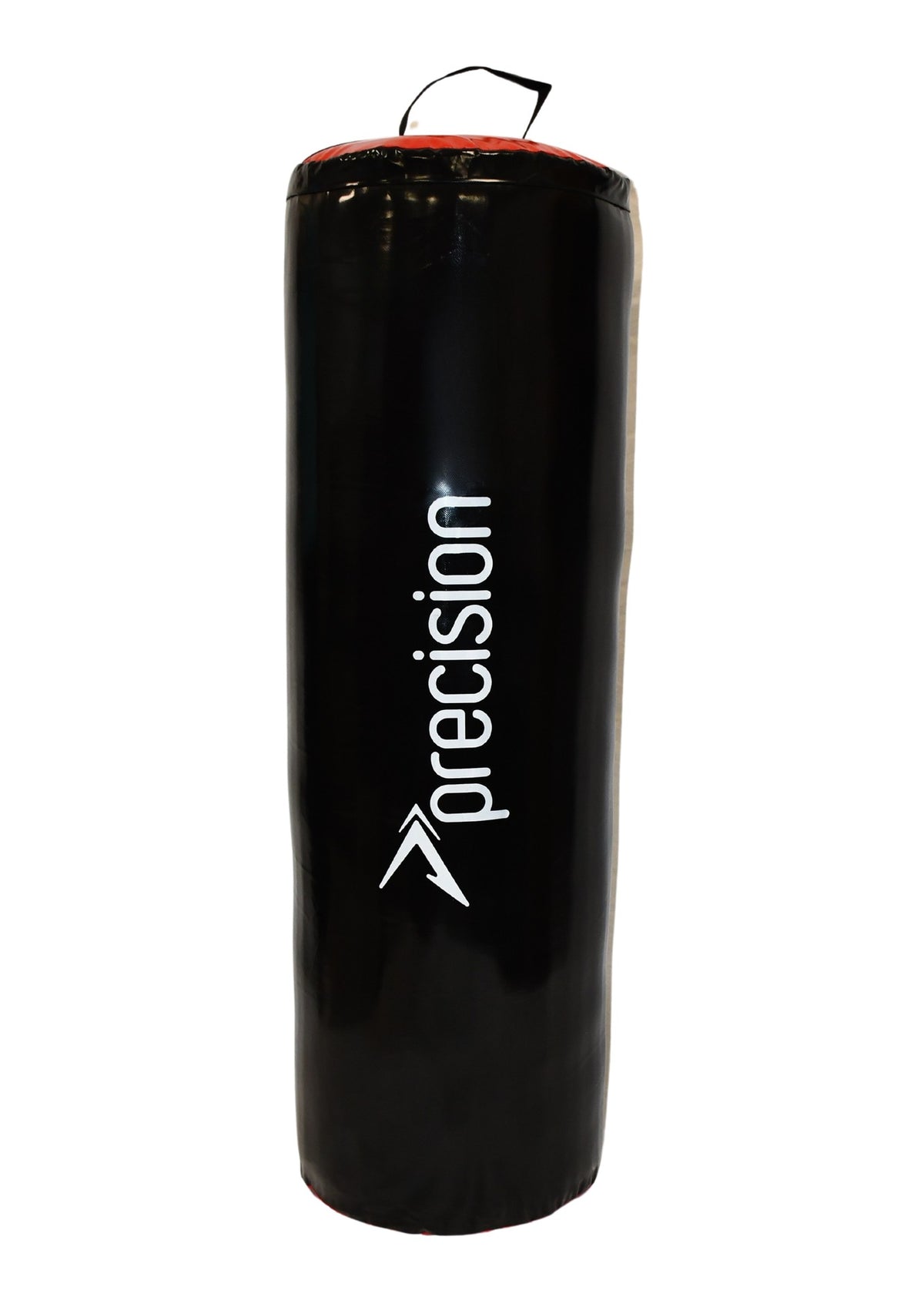 Precision Tackle Bag, larger black bag standing upright with a red carry loop