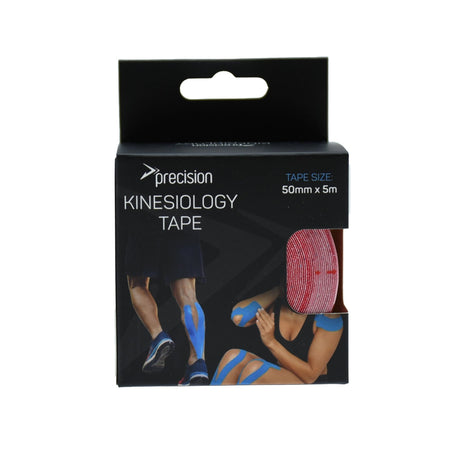 Precision Kinesiology Tape 50mm x 5m in Red, retail box front view