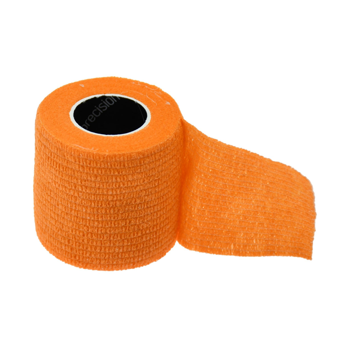 Precision Cohesive Sock & Finger Tape in Orange, unrolled 5cm cohesive bandage