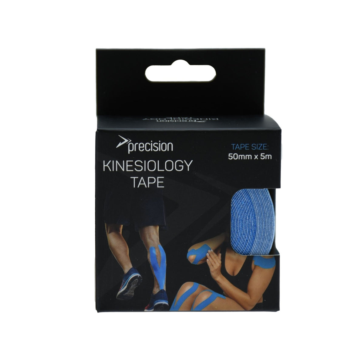 Precision Kinesiology Tape 50mm x 5m in Light Blue, retail box front view
