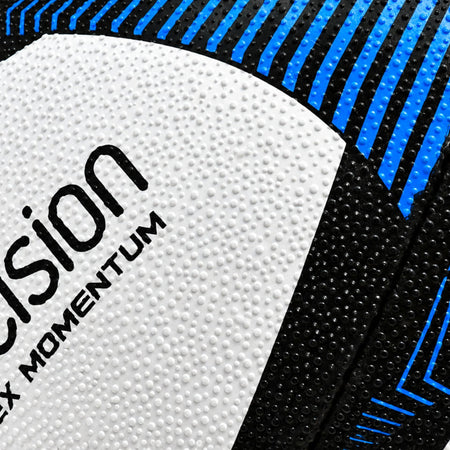Close-up of the textured white grip surface and Precision lettering on the Reflex Trainer Ball