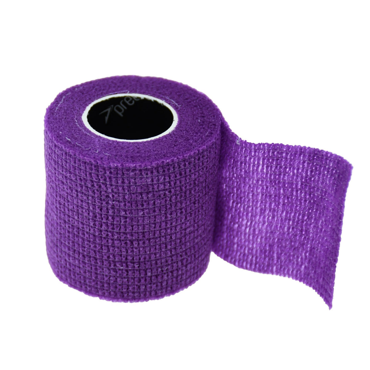 Precision Cohesive Sock & Finger Tape in Purple, unrolled 5cm cohesive bandage