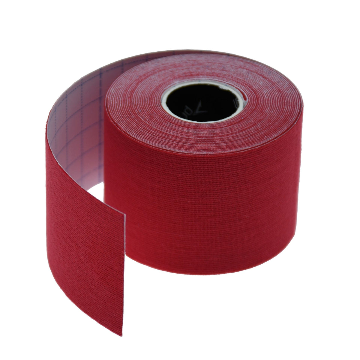 Roll of Precision Kinesiology Tape in Red, partly unrolled