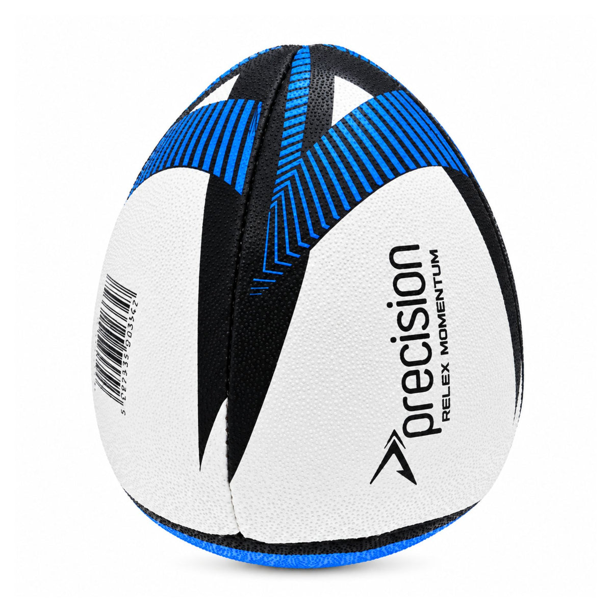 Precision Momentum Reflex Rugby Trainer Ball, opposite side view with the Precision logo