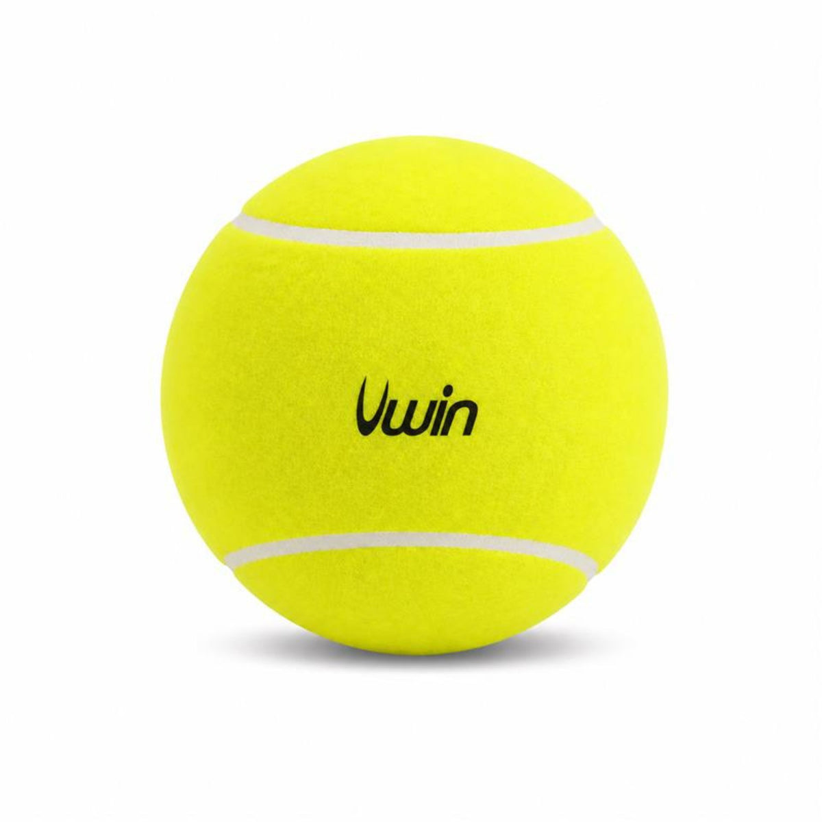 Uwin Giant Tennis Ball, a 20cm yellow felt-style ball with the Uwin logo