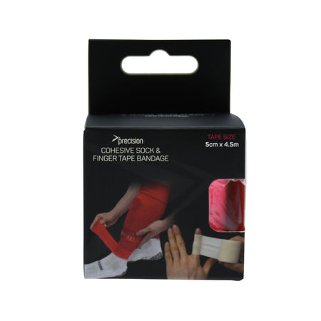 Precision Cohesive Sock & Finger Tape Bandage in Pink, retail box front view